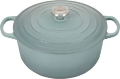 Le Creuset 7 1/4 Qt. Signature Round Dutch Oven W/Stainless Steel Knob - Sea Salt- Personalized Engraving Available