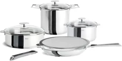 Cristel Casteline Stainless Steel 12 Piece Cookware Set