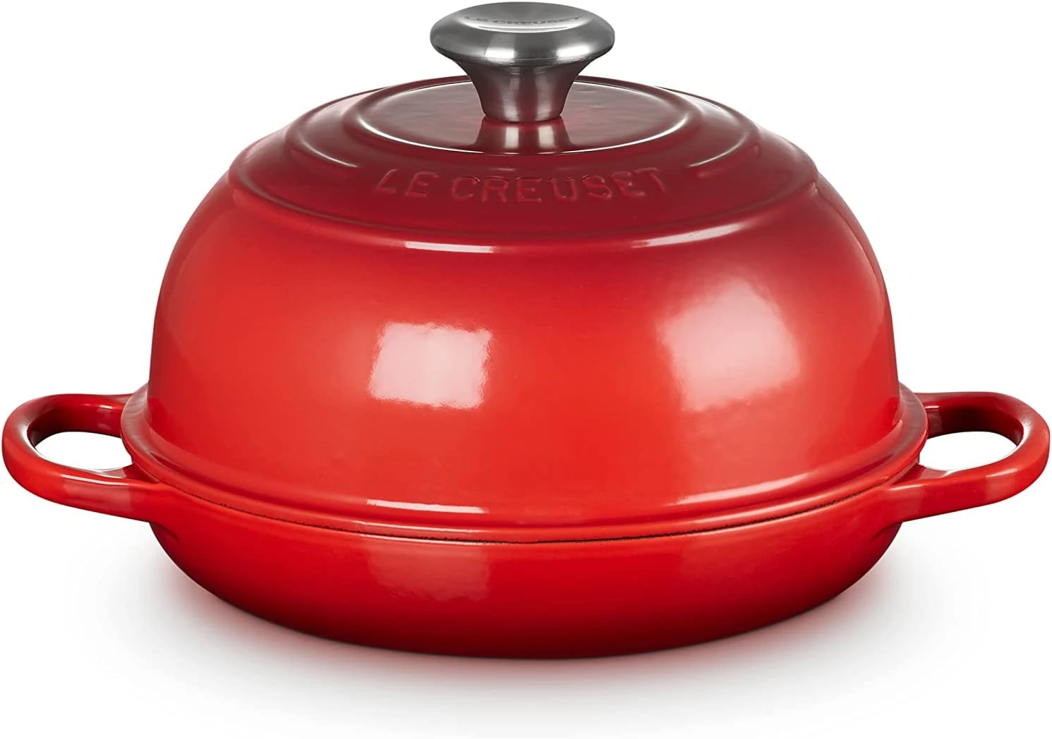 Le Creuset 9 1/2"/1.75 Qt. Signature Enameled Cast Iron Bread Oven - Cerise 1 Le Creuset 9 1/2"/1.75 Qt. Signature Enameled Cast Iron Bread Oven - Cerise