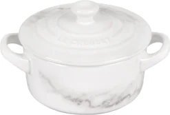Le Creuset 8 Oz. Stoneware Mini Round Cocotte - Marble