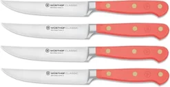 Wusthof Classic Coral Peach - 4 Pc. Steak Knife Set- Personalized Engraving Available