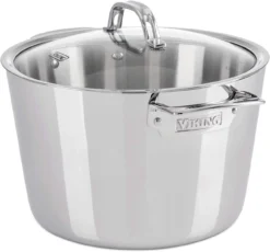 Viking Contemporary 3-Ply - 8 Qt. Stock Pot W/Lid - Mirror Finish