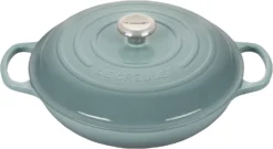 Le Creuset 3 1/2 Qt. Signature Braiser W/Stainless Steel Knob - Sea Salt- Personalized Engraving Available