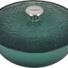 Le Creuset 5 1/4 Qt. Signature Enameled Cast Iron Soup Pot W/Olive Branch Embossed Lid - Artichaut- Personalized Engraving Available