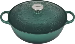 Le Creuset 5 1/4 Qt. Signature Enameled Cast Iron Soup Pot W/Olive Branch Embossed Lid - Artichaut- Personalized Engraving Available