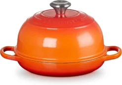 Le Creuset 9 1/2"/1.75 Qt. Signature Enameled Cast Iron Bread Oven - Flame