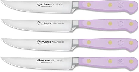 Wusthof Classic Purple Yam - 4 Pc. Steak Knife Set- Personalized Engraving Available 1 Wusthof Classic Purple Yam - 4 Pc. Steak Knife Set- Personalized Engraving Available