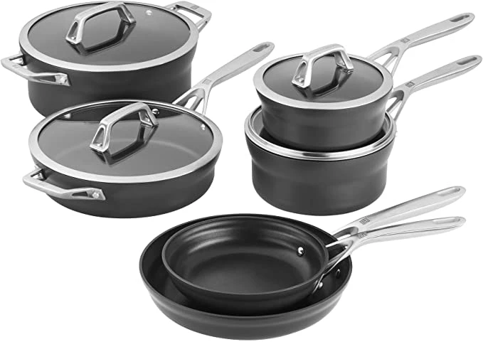 Henckels Motion 10pc Aluminum Hard Anodized Nonstick Cookware Set 1 Henckels Motion 10pc Aluminum Hard Anodized Nonstick Cookware Set