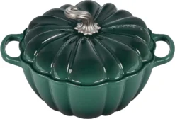 Le Creuset 4 Qt Figural Pumpkin Cocotte W/Stainless Steel Figural Knob - Artichaut