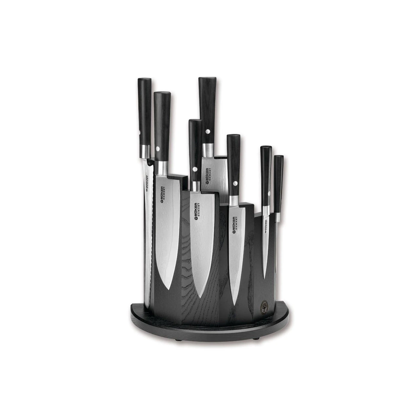 Boker Damascus Black 8-Pc Knife Block Set 1 Boker Damascus Black 8-Pc Knife Block Set