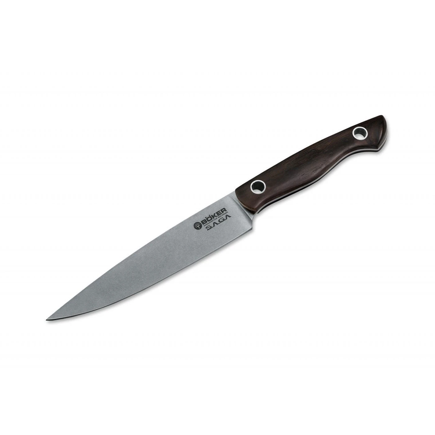 Boker Saga 6" Utility Knife - Grenadill Wood 1 Boker Saga 6" Utility Knife - Grenadill Wood