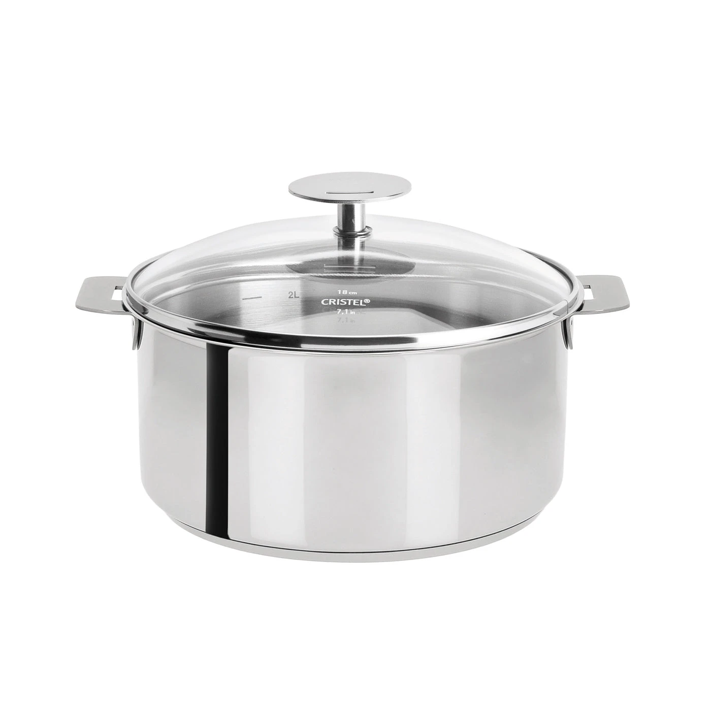 Cristel Mutine Removable Handle - 4 Qt Stew Pan W/Lid 1 Cristel Mutine Removable Handle - 4 Qt Stew Pan W/Lid