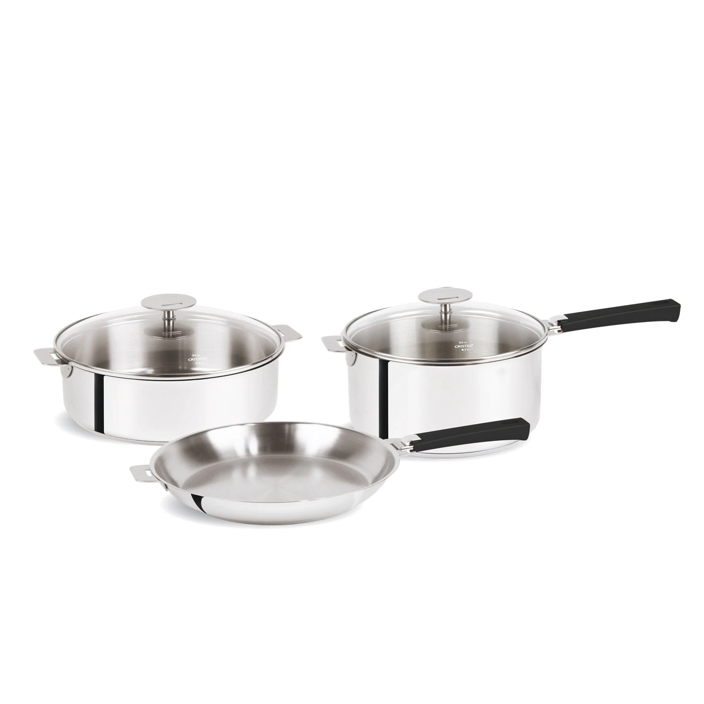 Cristel Mutine Removable Handle - 7-Pc Stainless Steel Cookware Set 1 Cristel Mutine Removable Handle - 7-Pc Stainless Steel Cookware Set