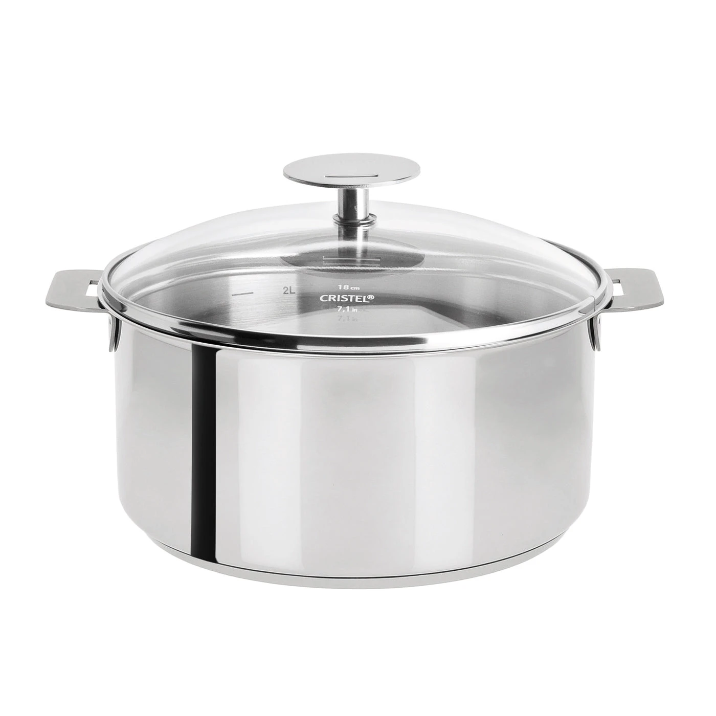 Cristel Mutine Removable Handle - 7 Qt Stew Pan W/Lid 1 Cristel Mutine Removable Handle - 7 Qt Stew Pan W/Lid