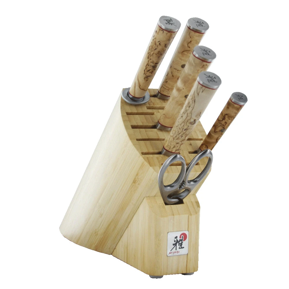 Henckels Miyabi Birchwood SG2 - 7 Pc. Knife Block Set 1 Henckels Miyabi Birchwood SG2 - 7 Pc. Knife Block Set