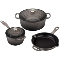 Le Creuset 5-Piece Signature Set W/Stainless Steel Knob - Oyster