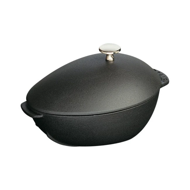 Staub Mussel Pot - 2Qt - Black Matte With Knob 1 Staub Mussel Pot - 2Qt - Black Matte With Knob