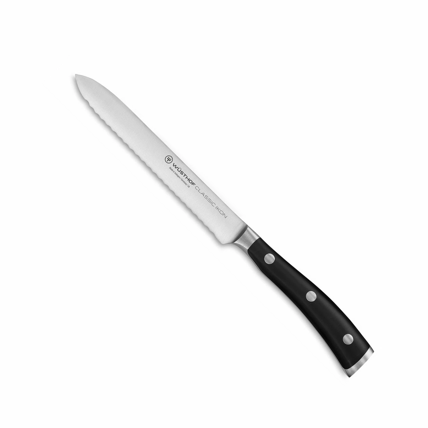 Wusthof Classic Ikon - 5" Serrated Utility Knife 1 Wusthof Classic Ikon - 5" Serrated Utility Knife